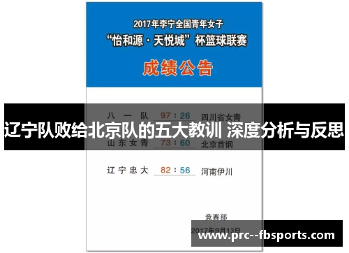 辽宁队败给北京队的五大教训 深度分析与反思