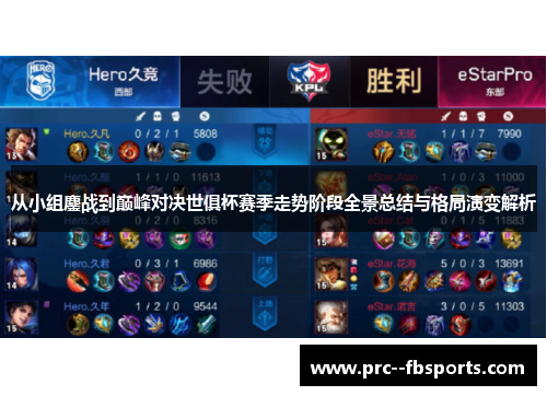 从小组鏖战到巅峰对决世俱杯赛季走势阶段全景总结与格局演变解析